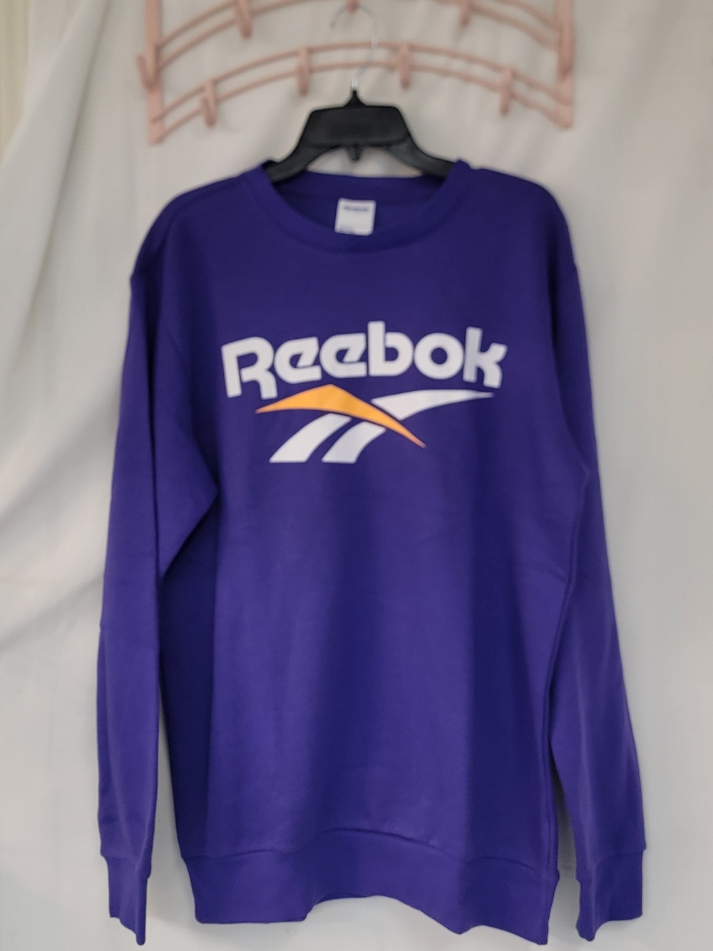Reebok Purple Crewneck Sweatshirt with White & Gold Logo